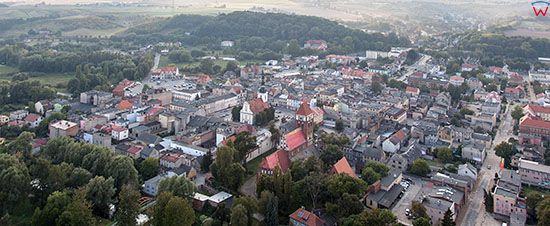 Nowe Miasto Lubawskie, panorama od strony NNE. EU, PL, Warm-Maz. Lotnicze.